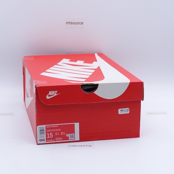 NEW Size 15 Men's Nike Air Max 97 Sneakers 921826-011 Black/Blue Nebula - Picture 4 of 7